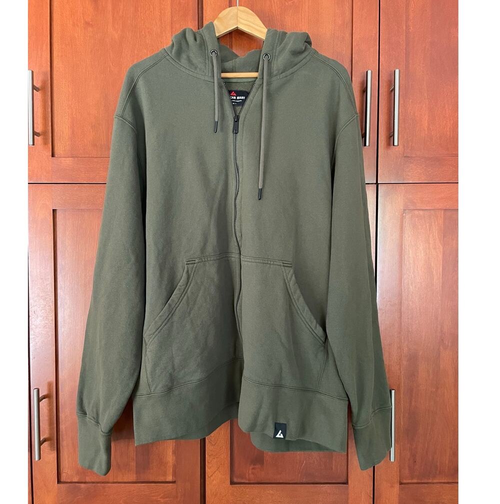 American Giant Hoodie Sweatshirt Classic Full Zip Olive Green Size XXL NEW